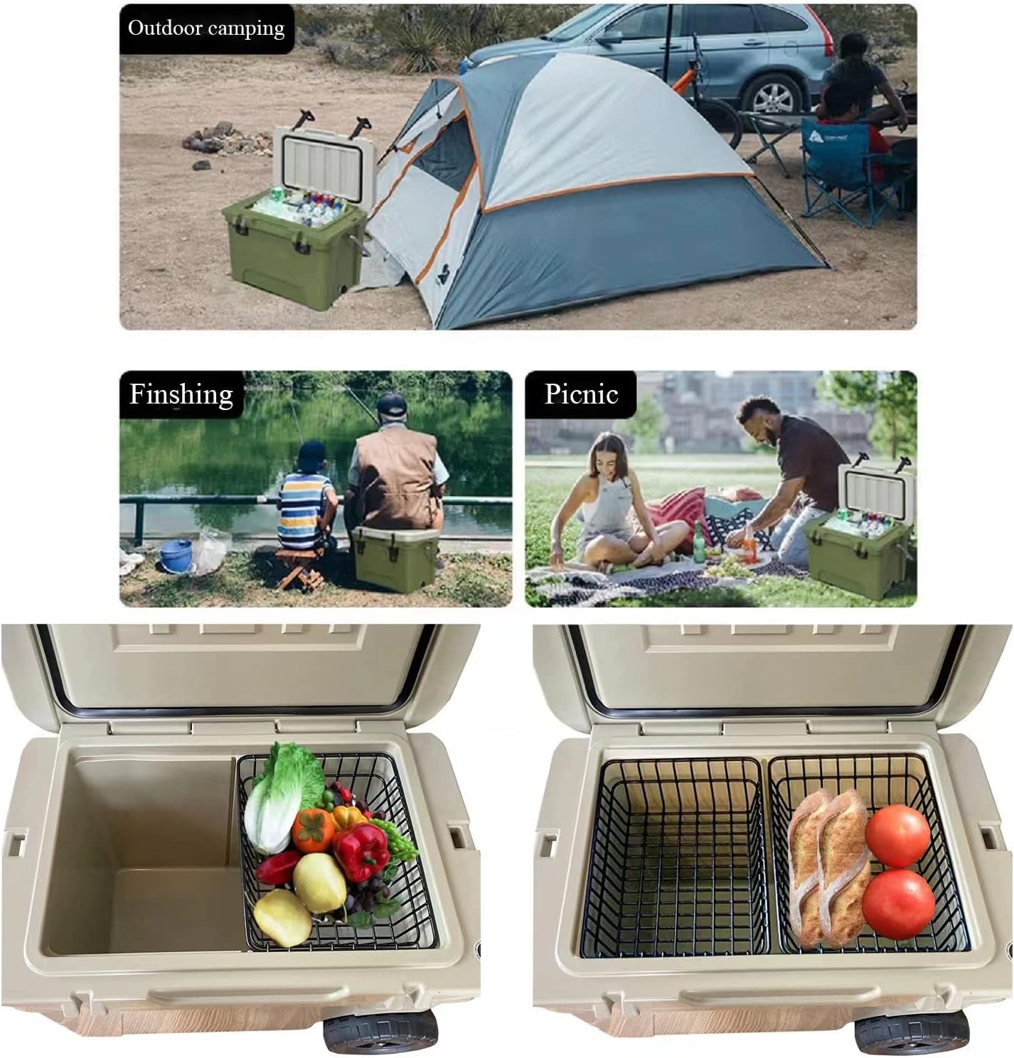 Cooler Basket for YETI Tundra Haul, YETI Roadie 48, Roadie 60 Compatible with Other Lgloo Accessories Cooler Locks, Cooler Dividers Etc,Cooler Basket Keeps Food Dry