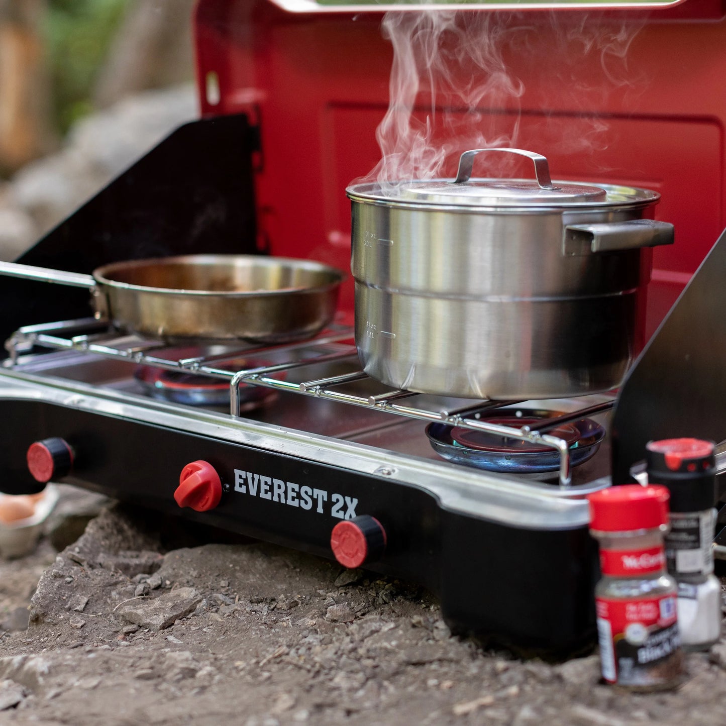 Unleash Your Outdoor Culinary Skills with the Mountain Series Everest 2 Burner Propane Stove - 40,000 BTU Power for Ultimate Cooking Adventure