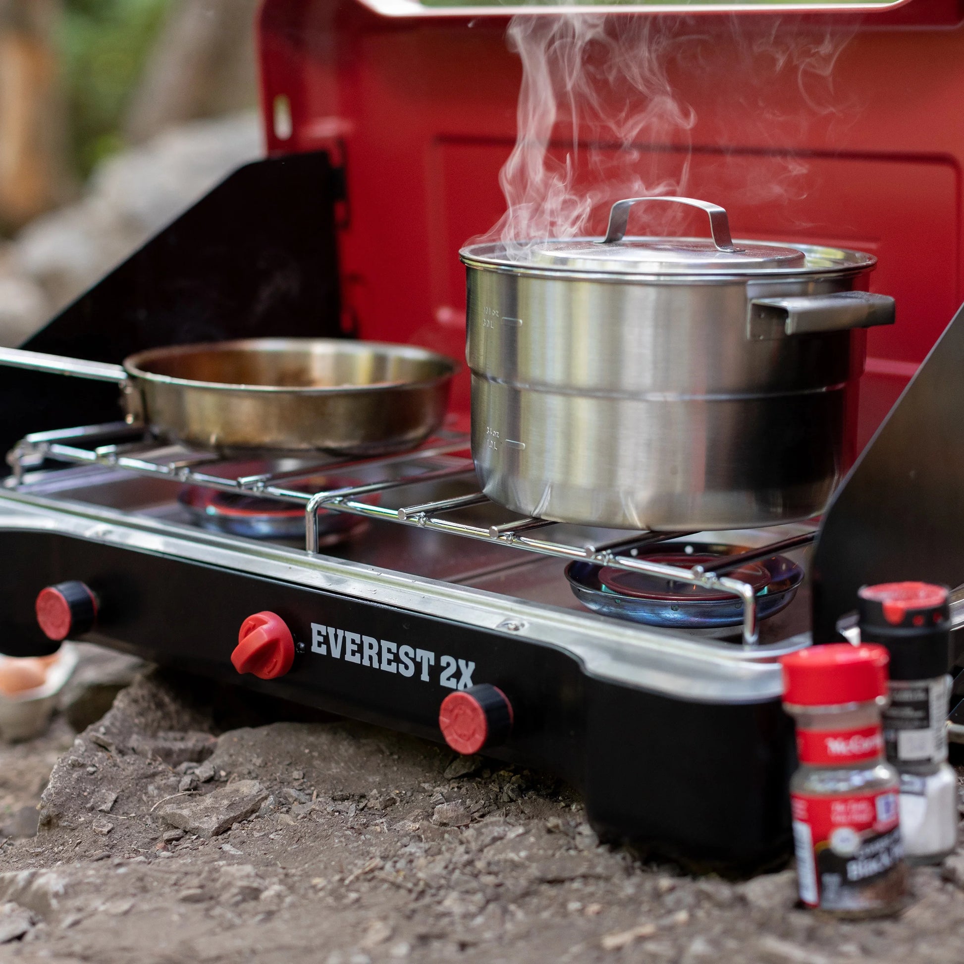 Unleash Your Outdoor Culinary Skills with the Mountain Series Everest 2 Burner Propane Stove - 40,000 BTU Power for Ultimate Cooking Adventure