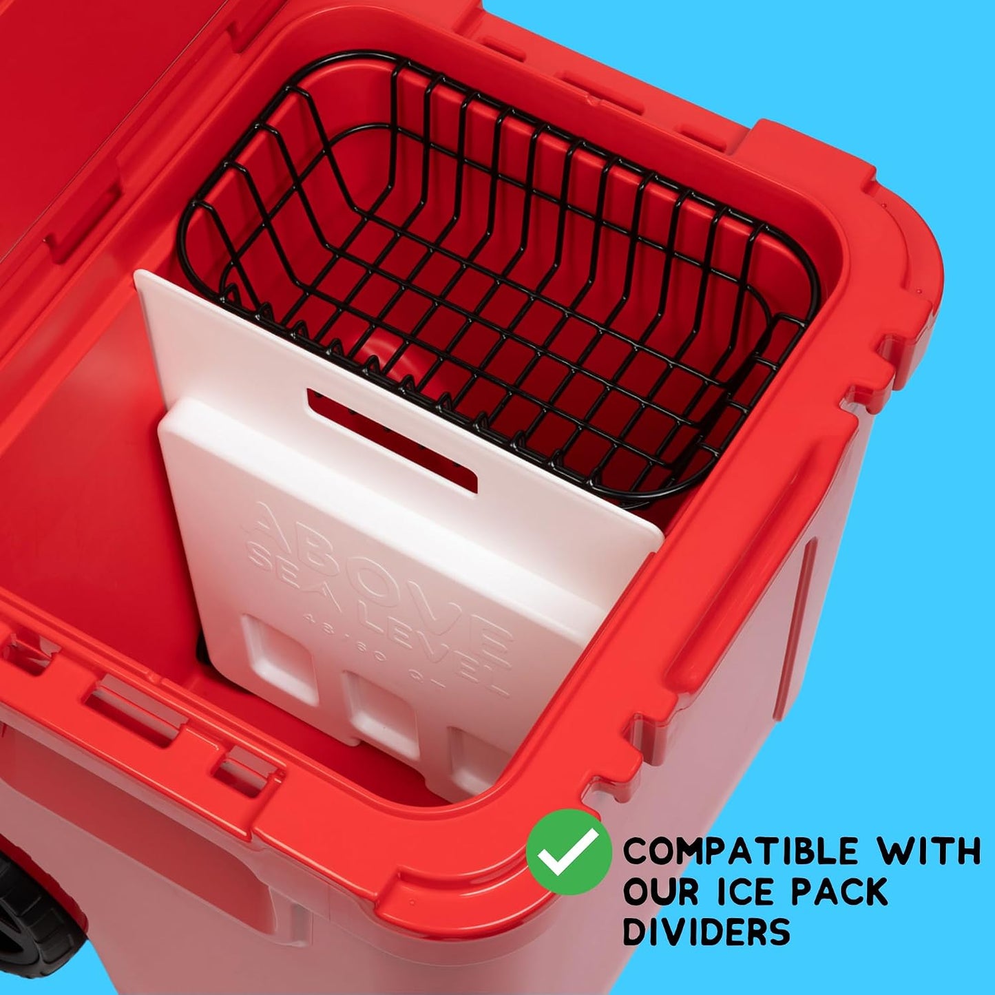 Cooler Basket for YETI Tundra Haul, YETI Roadie 48, and YETI Roadie 60 - Wire Cooler Rack for YETI Wheeled Coolers - Compatible with YETI Accessories