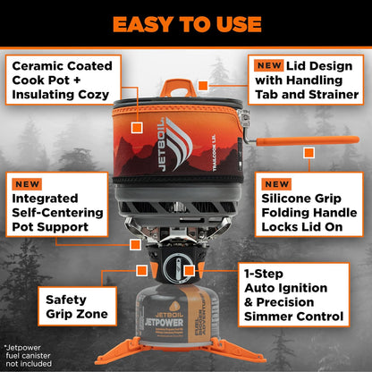 Jetboil Trailcook 1.2L Camping and Backpacking Stove Cooking System with Adjustable Heat Control, New for 2026
