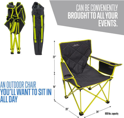 Ultimate King Kong Camping Chair for Adults - Heavy-Duty, Portable Design with Mesh Cup Holders and Extra Pockets for Maximum Comfort