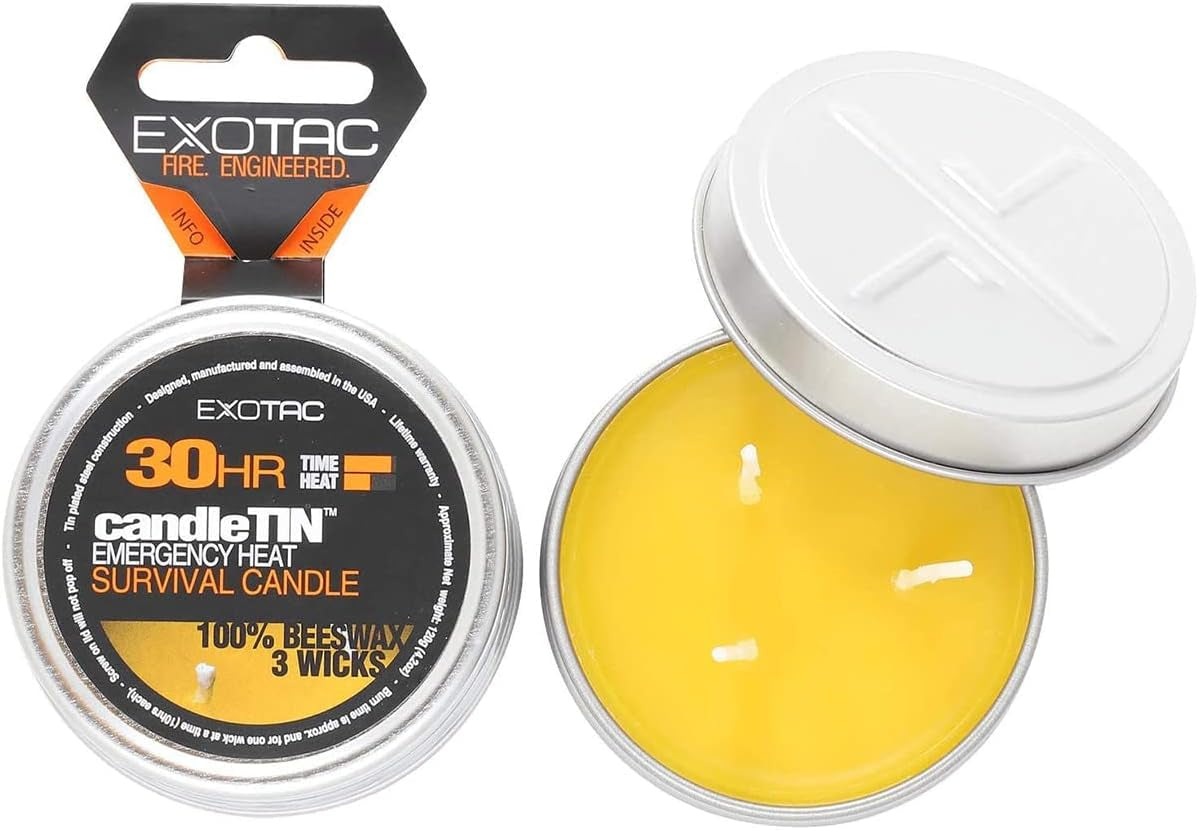 Candletin Emergency Beeswax Slow Burn Candle