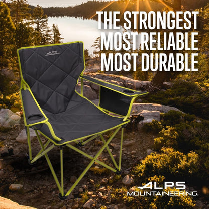 Ultimate King Kong Camping Chair for Adults - Heavy-Duty, Portable Design with Mesh Cup Holders and Extra Pockets for Maximum Comfort