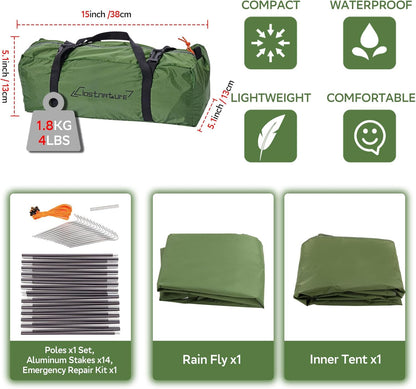 Ultimate 1-Person Ultralight Backpacking Tent | Easy Setup, Waterproof & Durable for All Seasons