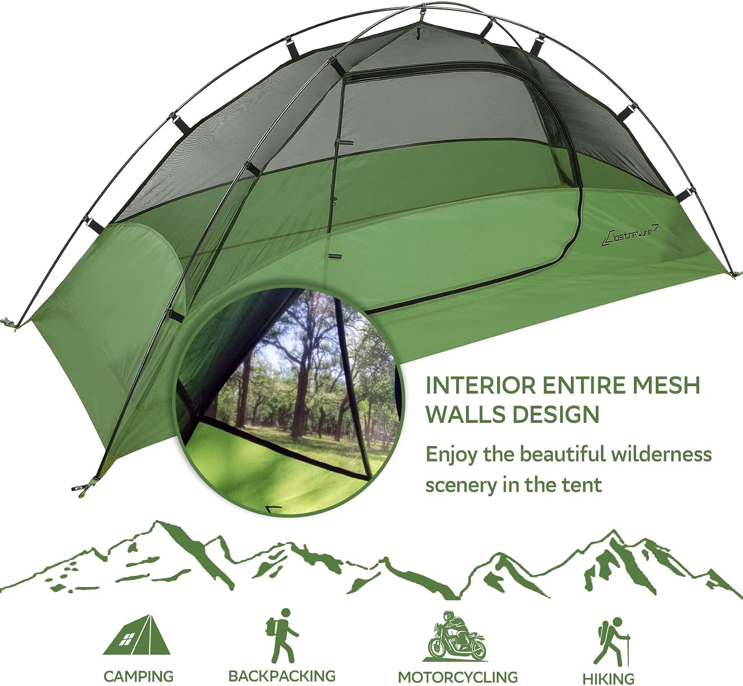Ultimate 1-Person Ultralight Backpacking Tent | Easy Setup, Waterproof & Durable for All Seasons