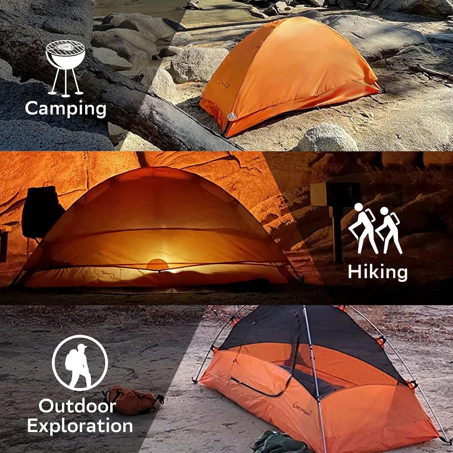 Ultimate 1-Person Ultralight Backpacking Tent | Easy Setup, Waterproof & Durable for All Seasons