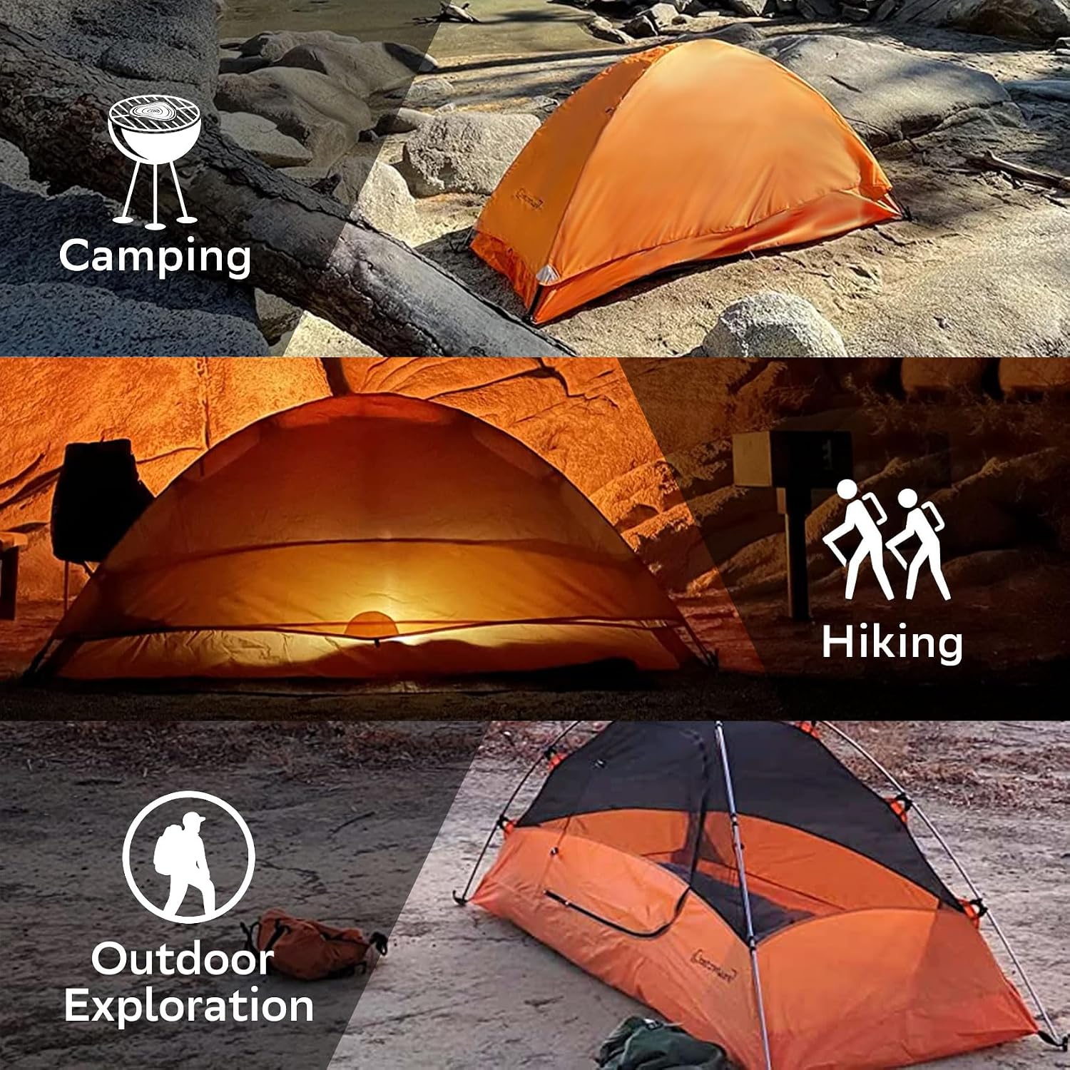 Ultimate 1-Person Ultralight Backpacking Tent | Easy Setup, Waterproof & Durable for All Seasons