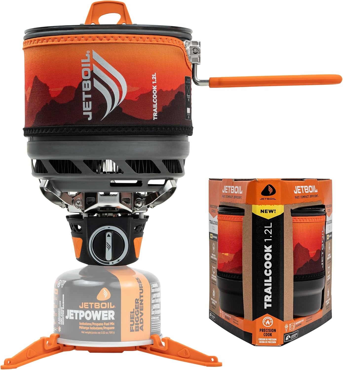 Jetboil Trailcook 1.2L Camping and Backpacking Stove Cooking System with Adjustable Heat Control, New for 2026